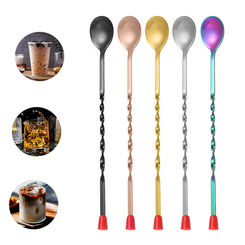 Bar Spoon Twisted - 100 قطعة/الوحدة الفولاذ المقاوم للصدأ الملتوية