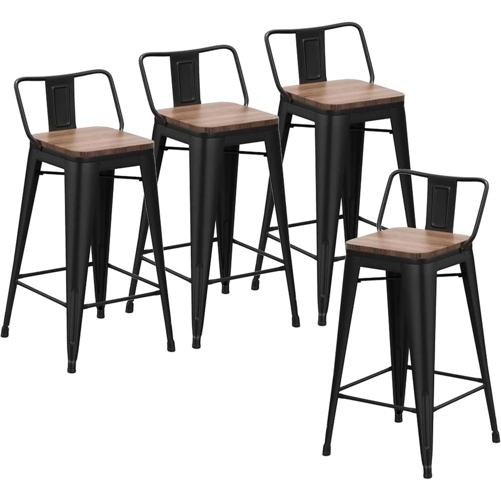مجموعة من 4 كراسي بار معدنية ص - مراجعة Home Bar Stools وسعره