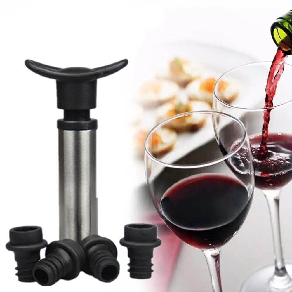 Wine Preservation Pump - سدادة نبيذ مع مضخة نبيذ مفرغة