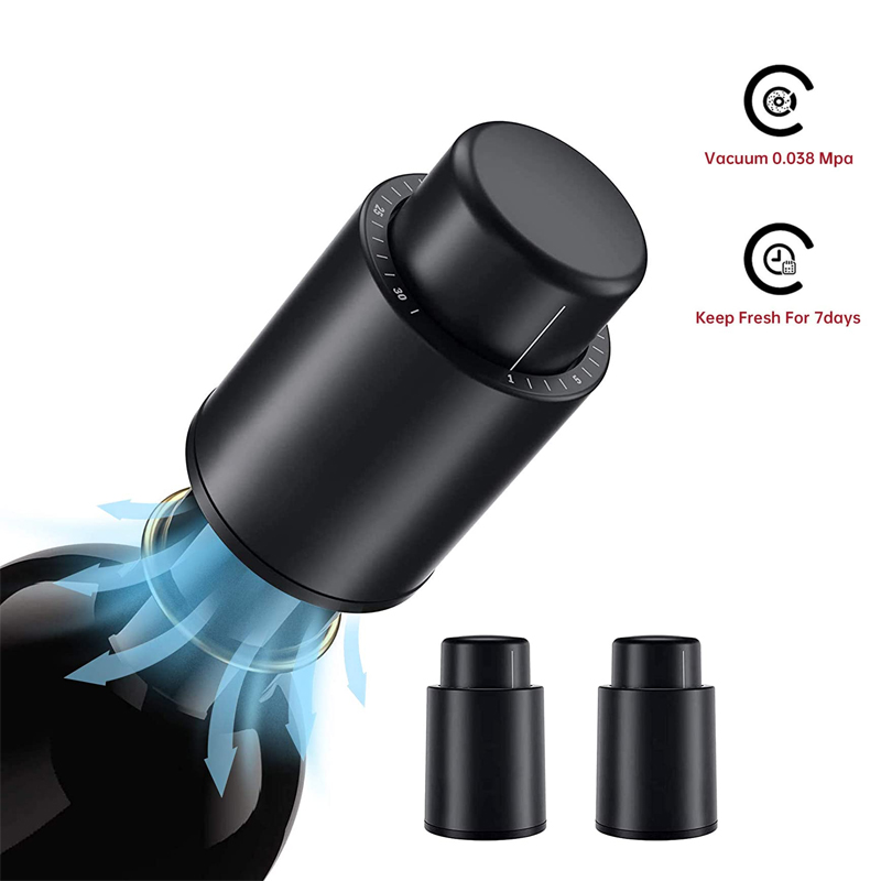 Wine Preservation Pump - سدادات زجاجات النبيذ LMETJMA قابلة لإعادة
