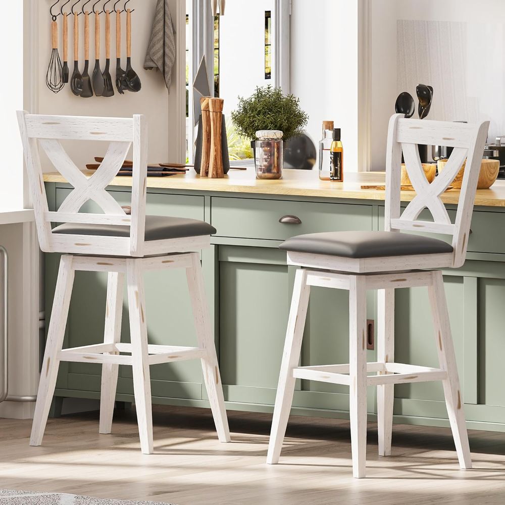 مجموعة من كرسيين دوارين للبار، - مراجعة Home Bar Stools وسعره
