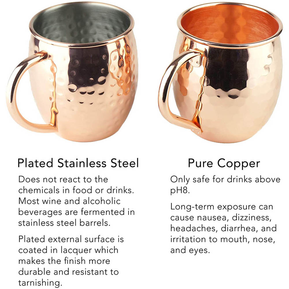 2 قطعة 100% اليدوية 18 أوقية م - مراجعة Mule Copper Mug وسعره