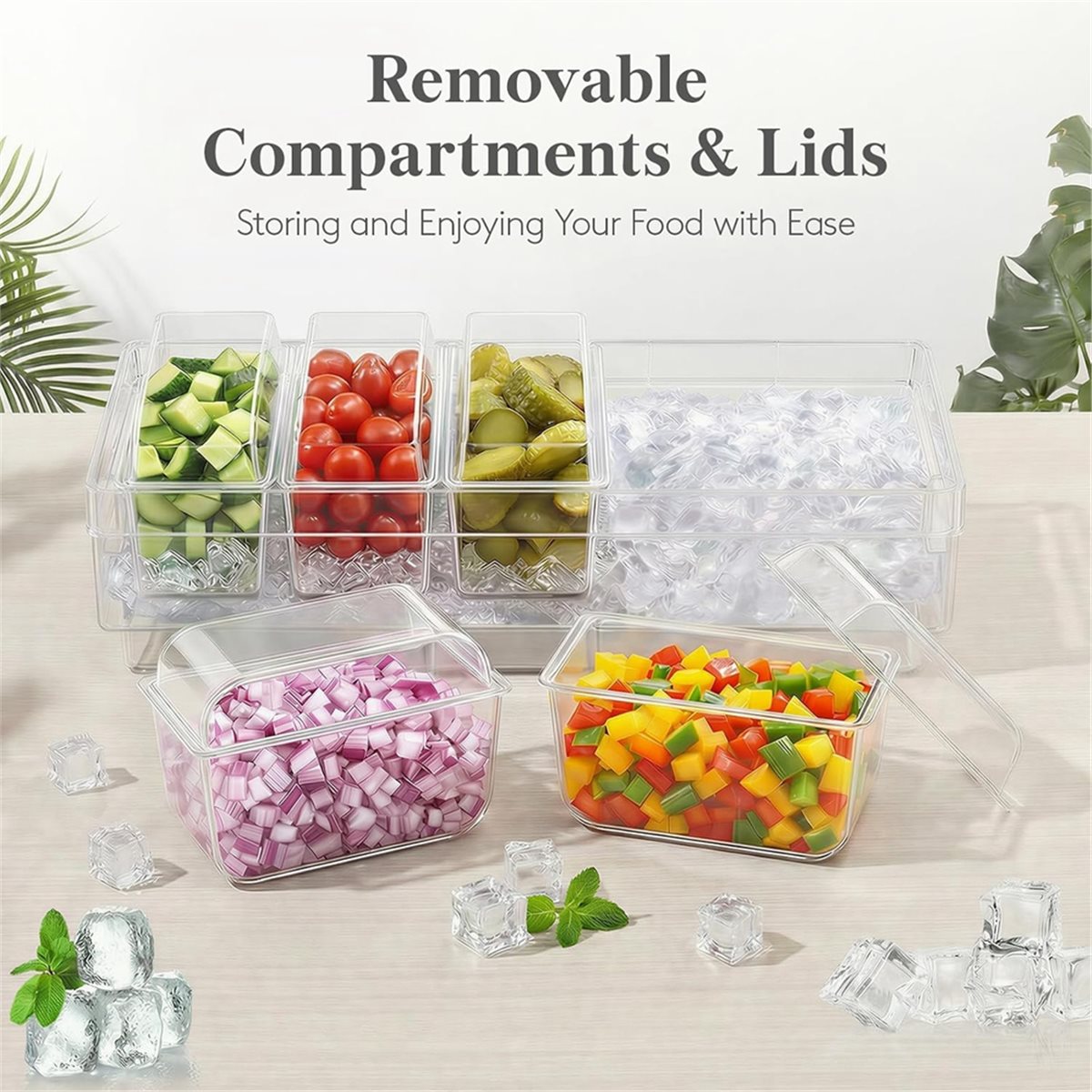 حاويات التوابل المبردة A1846K، - مراجعة Garnish Tray Set وسعره