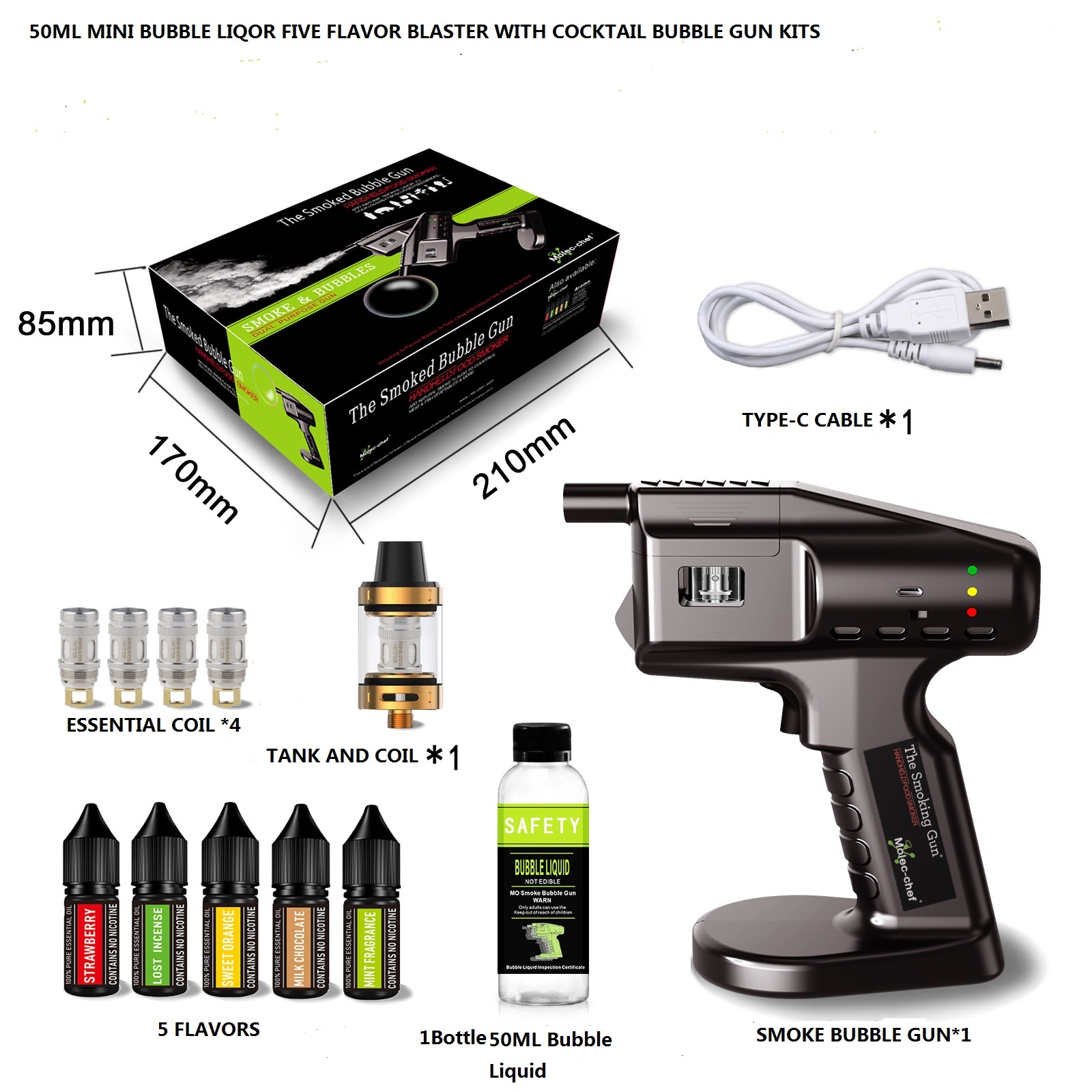 قابلة للشحن نكهة الناسف كوكتيل - مراجعة Smoking Gun Kit وسعره