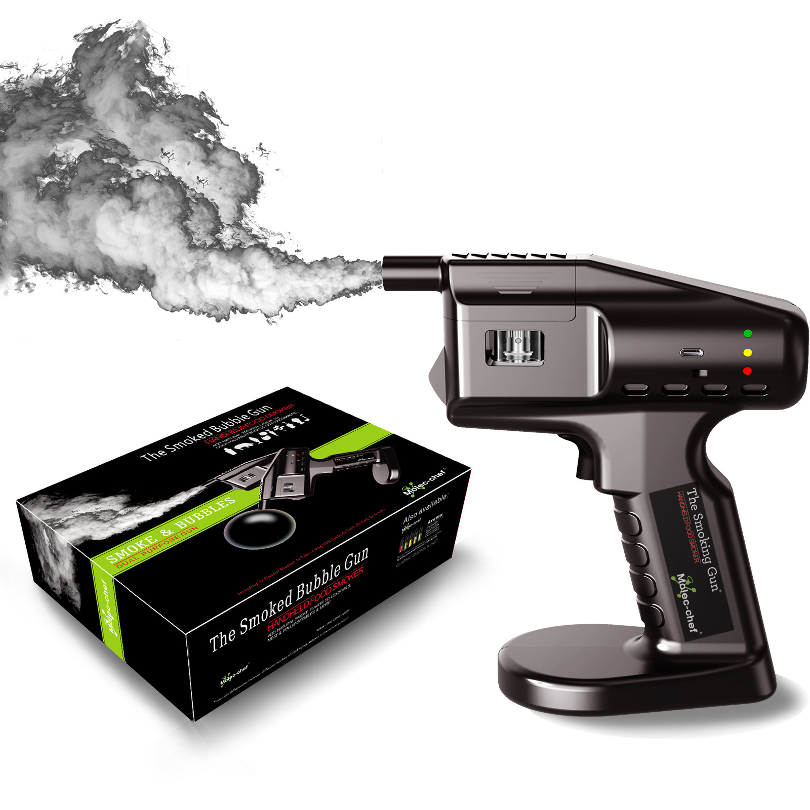 قابلة للشحن نكهة الناسف كوكتيل - مراجعة Smoking Gun Kit وسعره