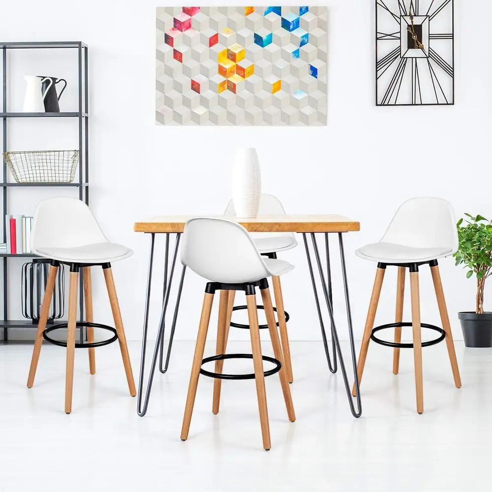 مجموعة من 4 كراسي بار بمقاعد م - مراجعة Home Bar Stools وسعره