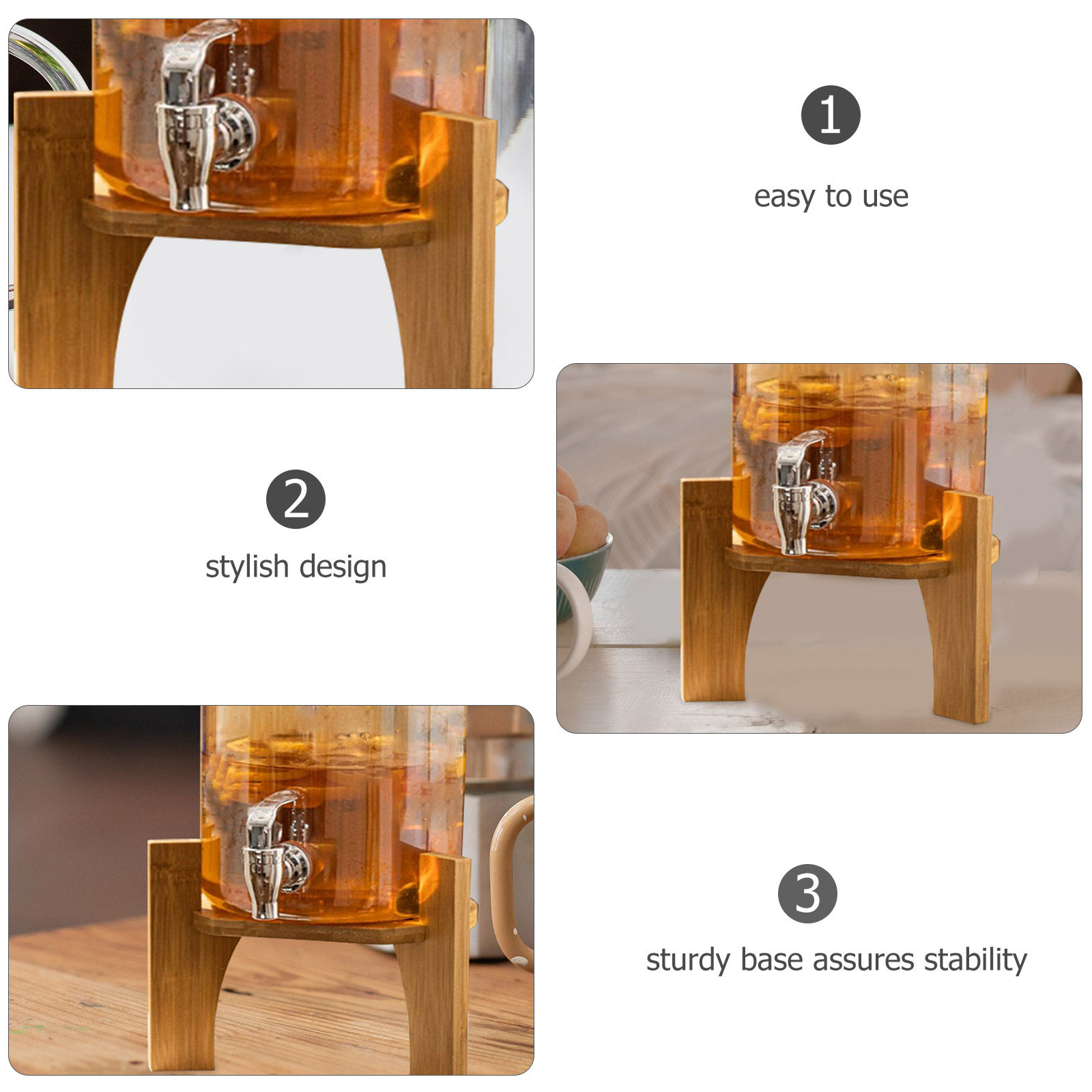 حامل مشروبات خشبي أنيق بقاعدة  - مراجعة Home Bar Stand وسعره