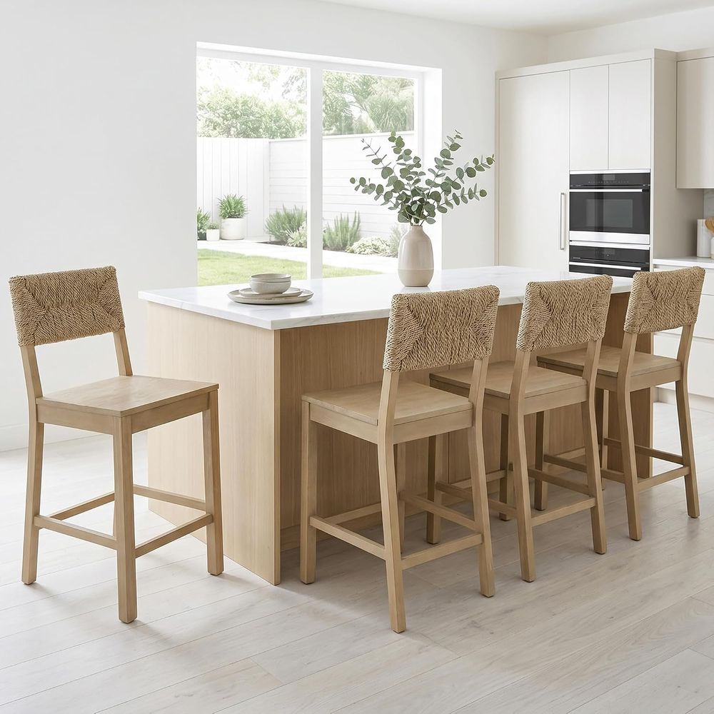مجموعة من كرسيين بار بمسند ظهر - مراجعة Home Bar Stools وسعره