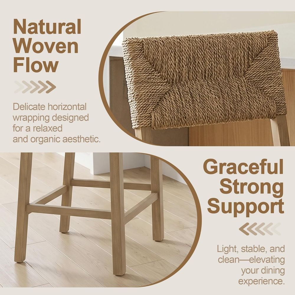 مجموعة من كرسيين بار بمسند ظهر - مراجعة Home Bar Stools وسعره