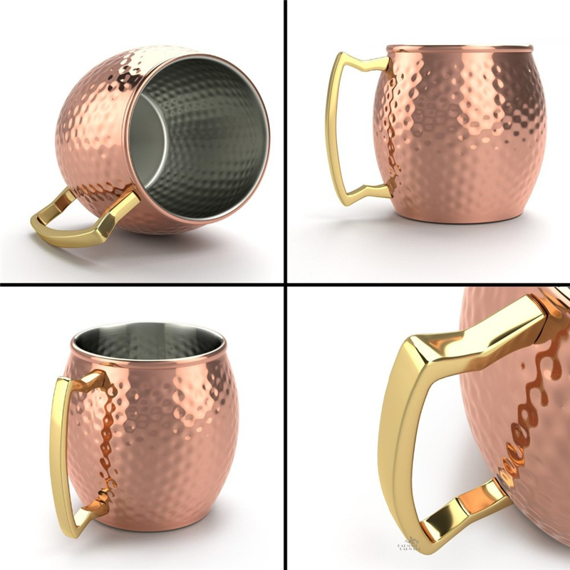 1 قطعة 550 مللي موسكو البغل ال - مراجعة Mule Copper Mug وسعره