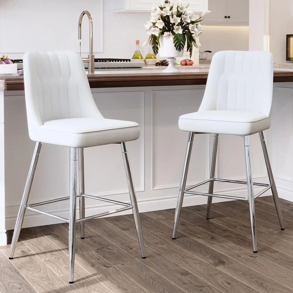 مجموعة من كرسيين بار أبيضين مب - مراجعة Home Bar Stools وسعره