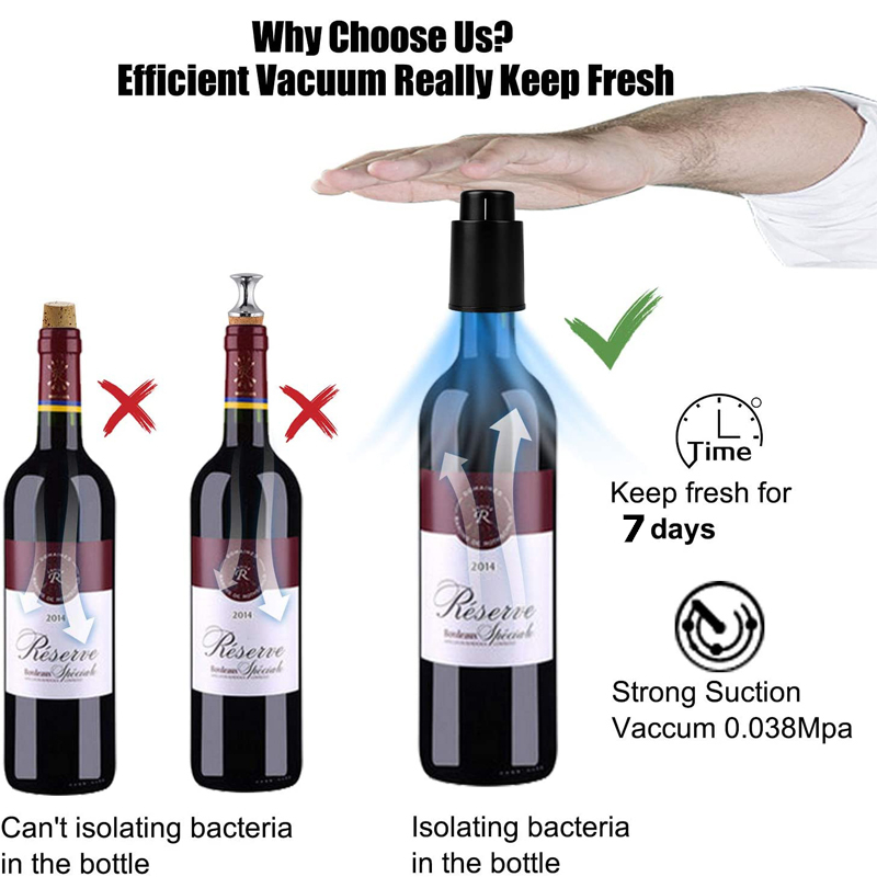 سدادات زجاجات النبيذ LMETJMA ق - مراجعة Wine Preservation Pump وسعره