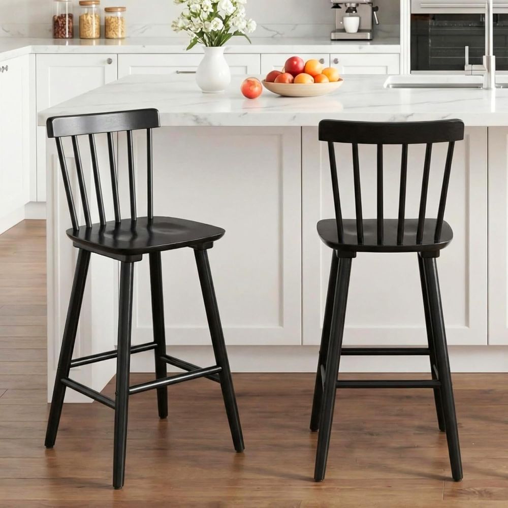 مجموعة من 4 كراسي بار خشبية با - مراجعة Home Bar Stools وسعره