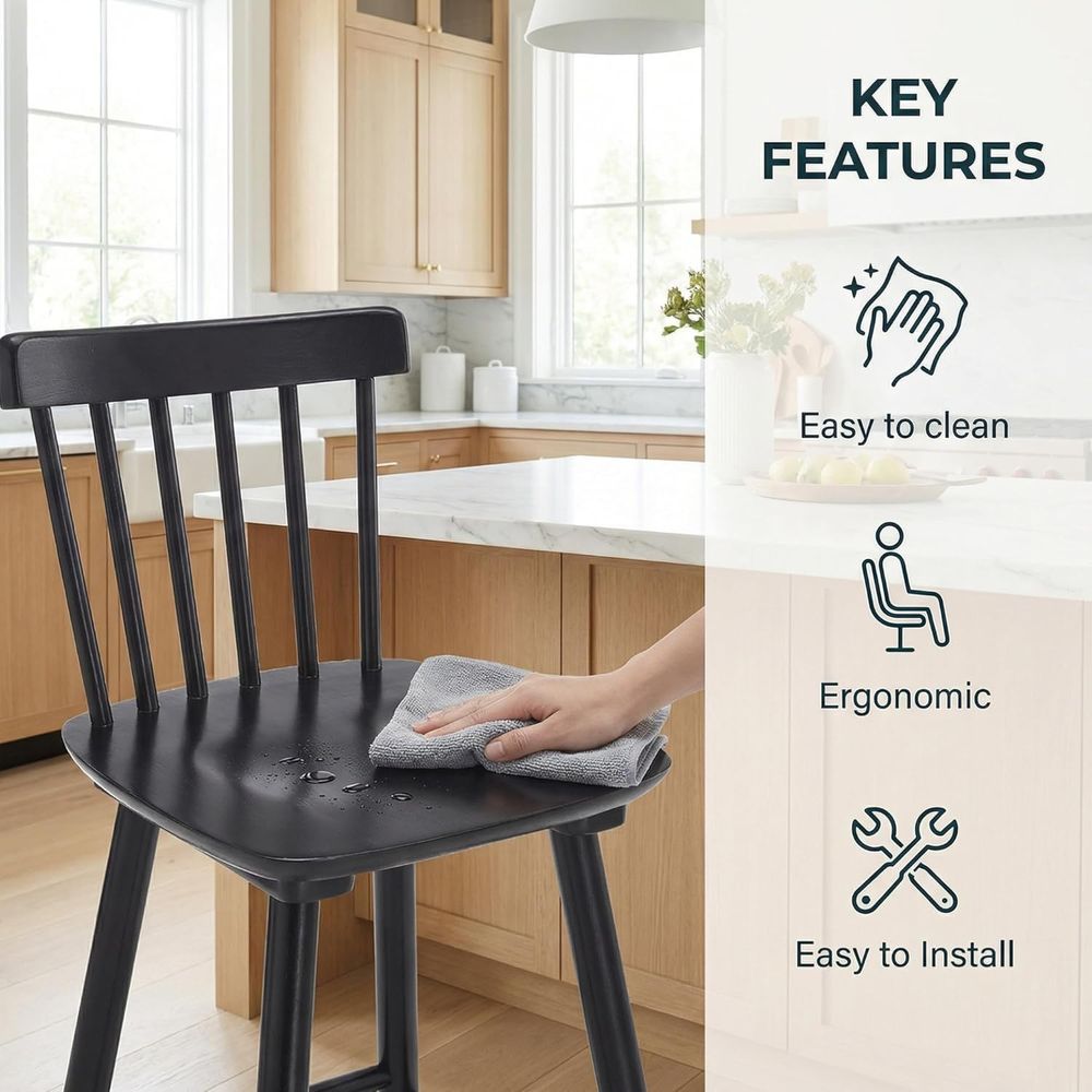 مجموعة من 4 كراسي بار خشبية با - مراجعة Home Bar Stools وسعره